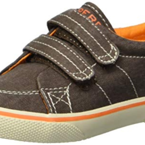 Sperry Boy's Halyard Hook & Loop Boat Canvas Shoes - Picture 2 of 6